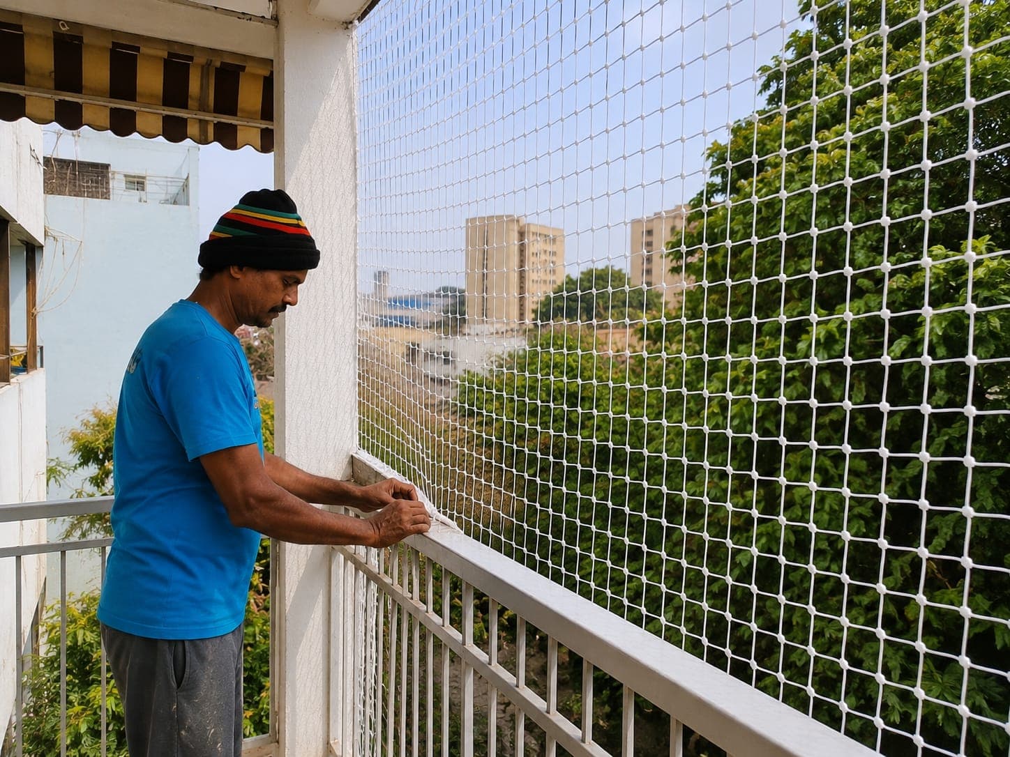 Vasantha Bird Safety Nets Installation Project 1