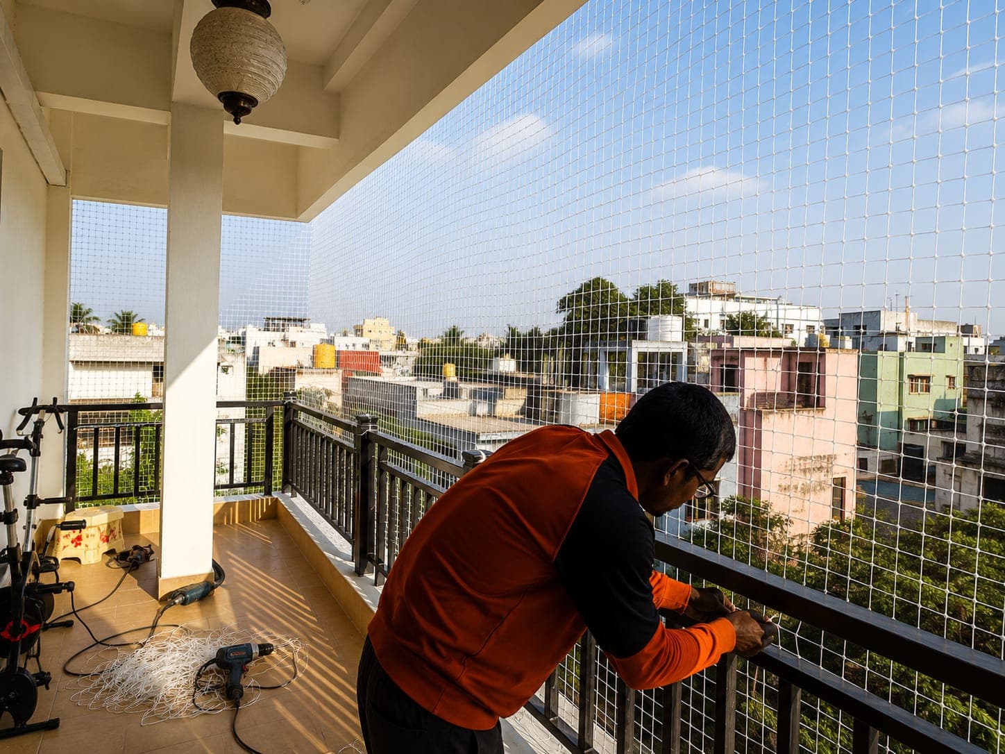 Vasantha Bird Safety Nets Installation Project 5